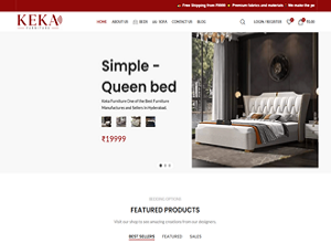 Keka Furniture website design by Lahari Technologies