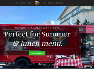 Kzam Foods website design by Lahari Technologies