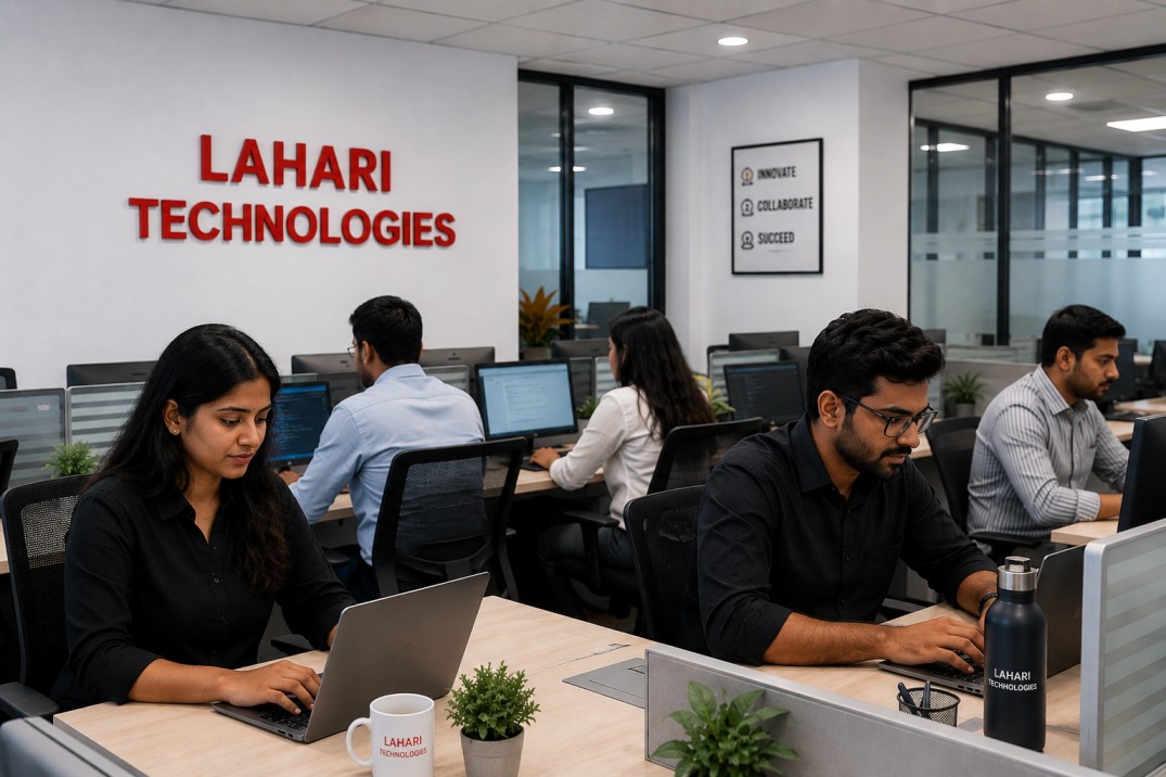 Web Development and Digital Marketing Agency Team at Lahari Technologies Office Hyderabad